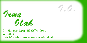 irma olah business card